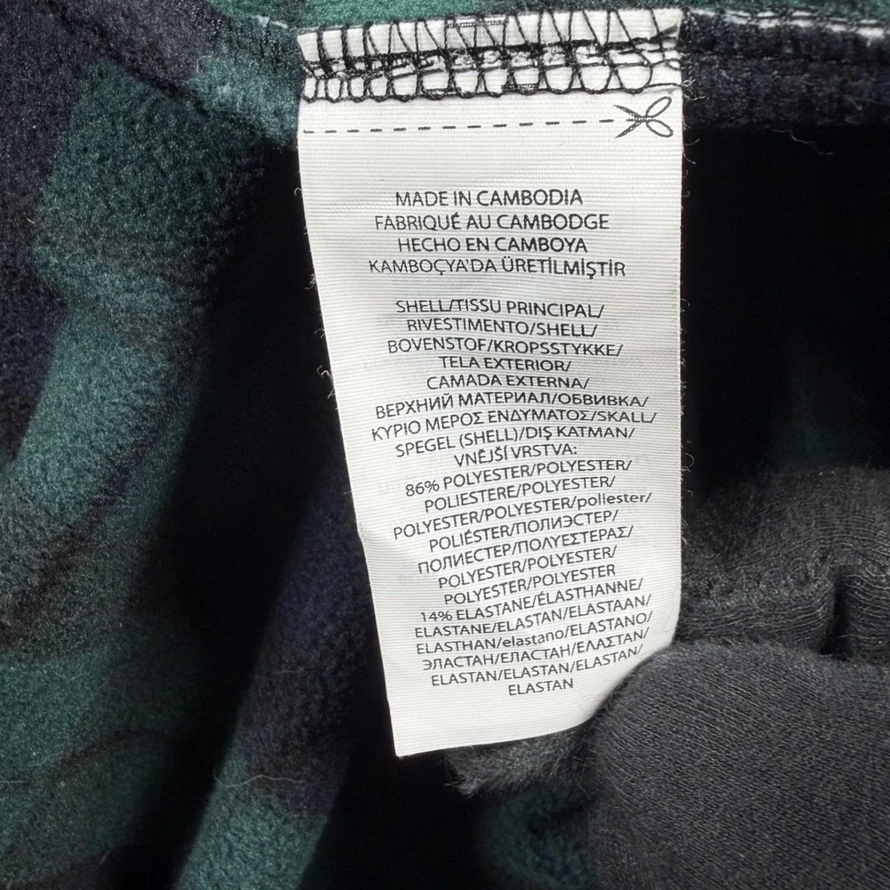 Polo Ralph Lauren Performance Men XXL Black Softshell Fleece Jacket Plaid Lining
